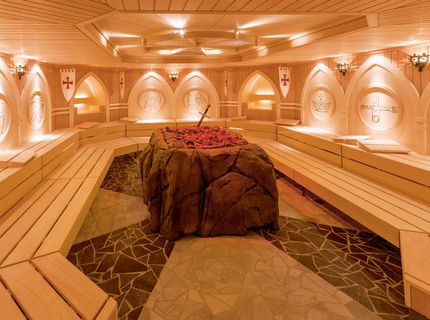 Europabad Karlsruhe: Excalibur-Sauna mit ca. 43 m² (Foto: Europabad Karlsruhe)