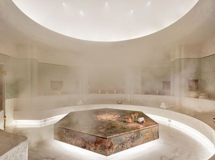 Faena Hotel, Miami Beach, USA: Hamam. Mit freundlicher Genehmigung von Faena Hotel, Miami Beach, USA. Fotograf: Nik Koenig. Design und Montage: Design for Leisure.